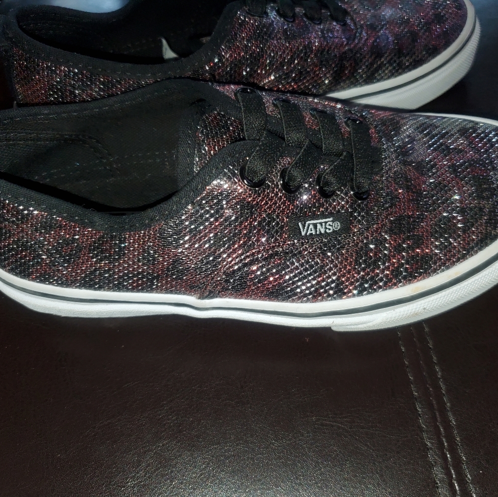 Kids leopard print mesh Van's size 1